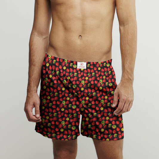 Claudio Lugli Strawberry Cotton Poplin Boxer Shorts