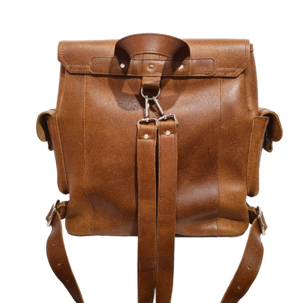 Men’s Tan Leather Backpack Handmade in England by Zatchels