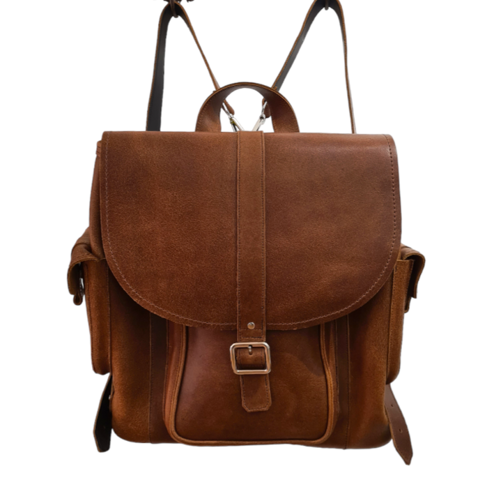 Men’s Tan Leather Backpack Handmade in England by Zatchels