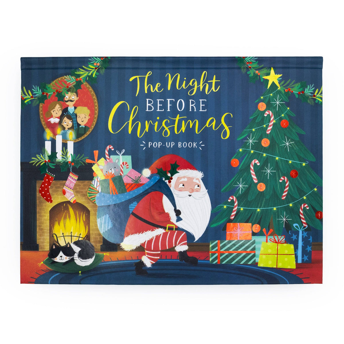 The Night Before Christmas children's pop-up book showing the colourful illustrated Christmas cover