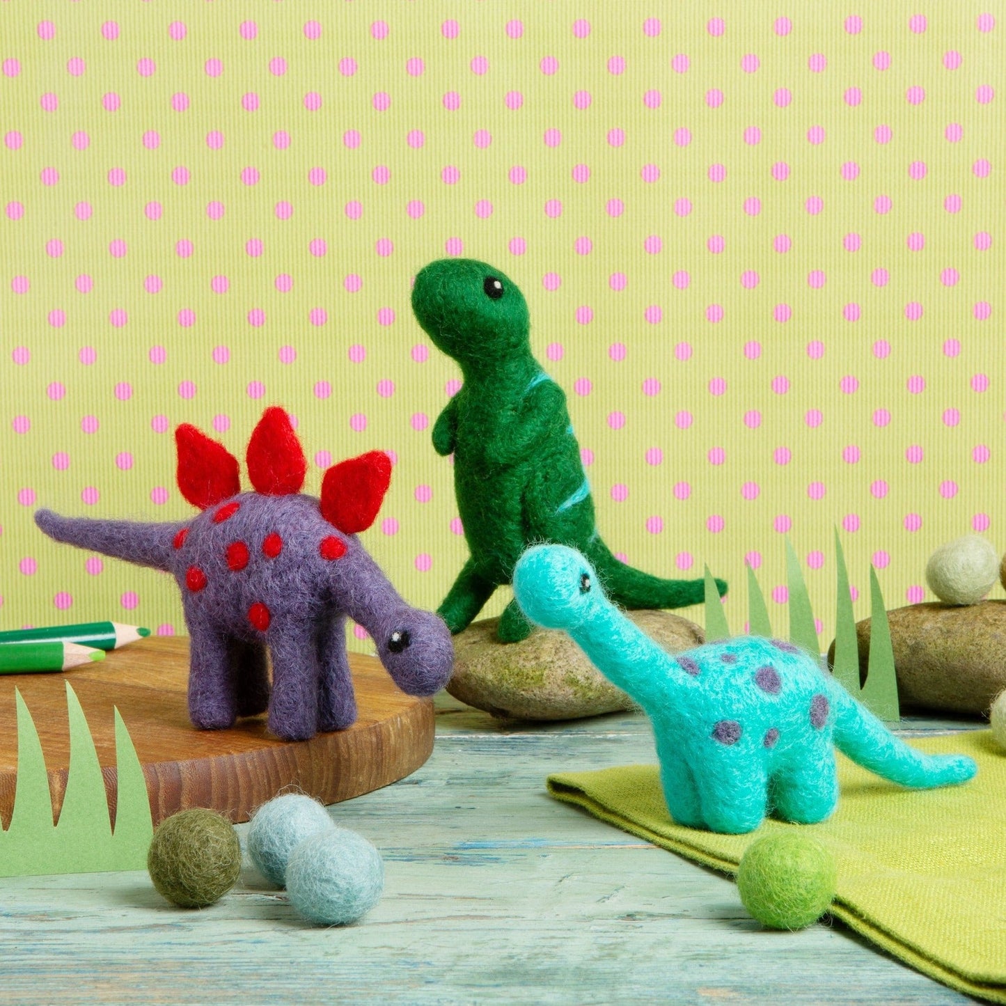 Tyrannosaurus Rex Dinosaur Needle Felting Kit for Beginners