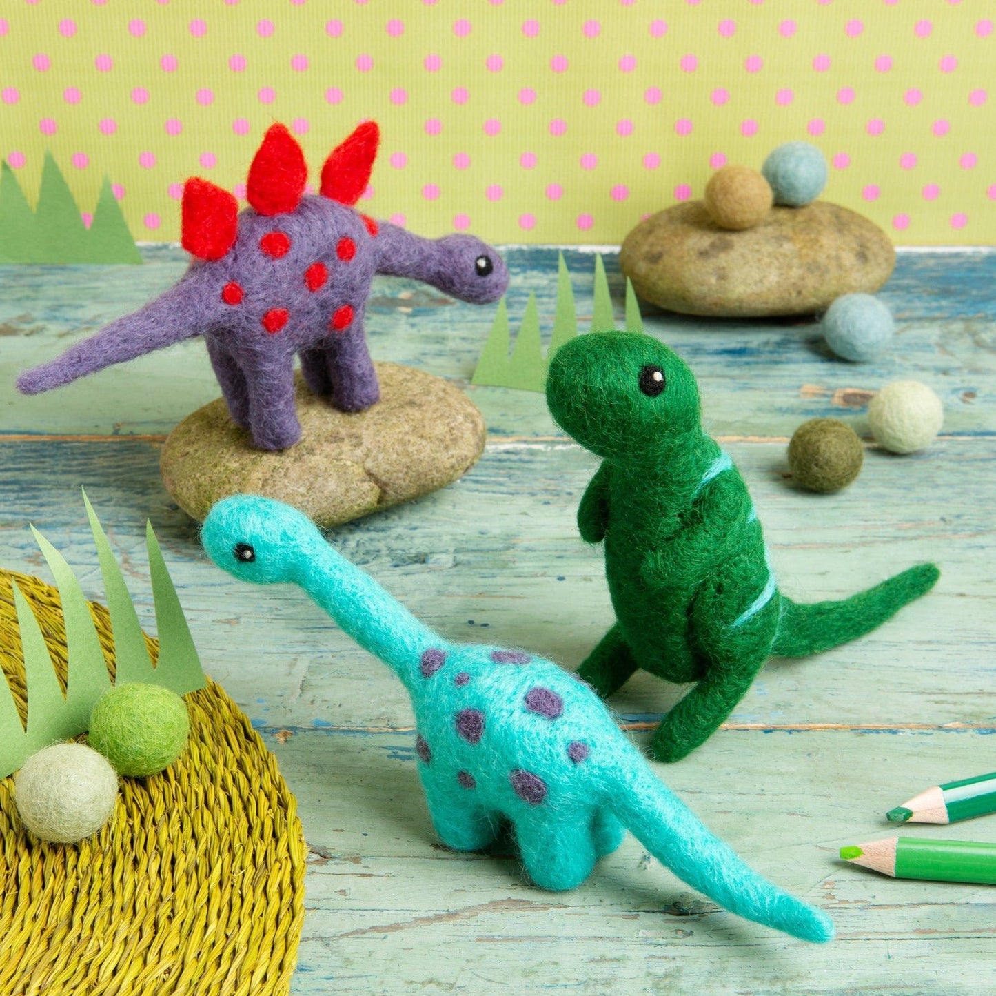 Tyrannosaurus Rex Dinosaur Needle Felting Kit for Beginners