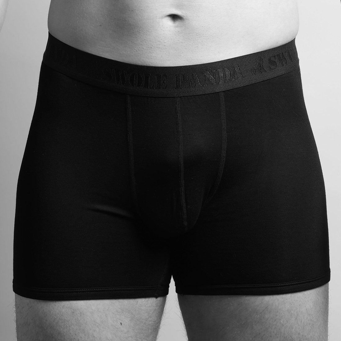 Bamboo Boxers - Black / Black Band by Swole Panda