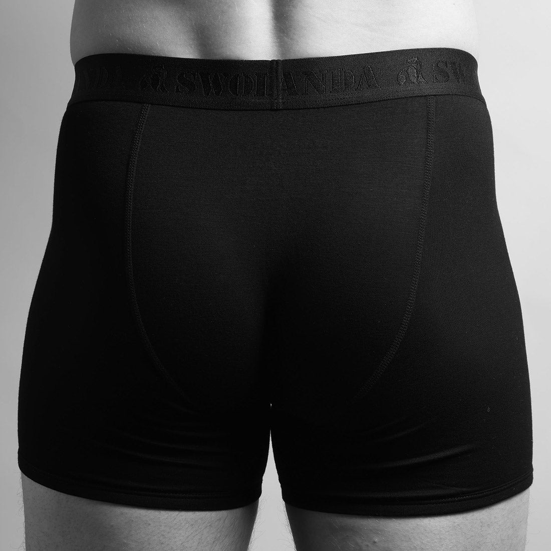 Bamboo Boxers - Black / Black Band by Swole Panda