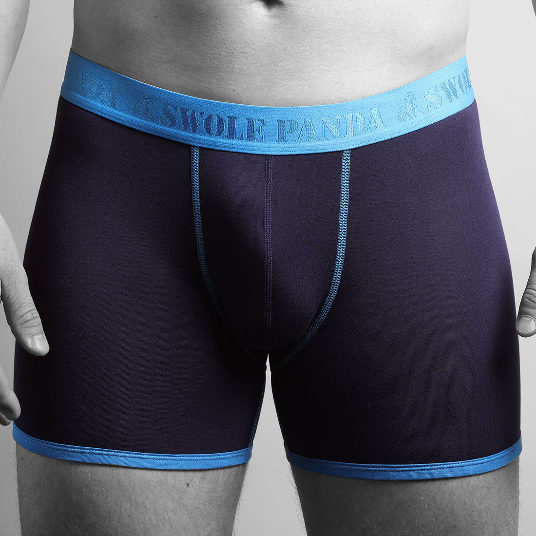 Bamboo Boxers 2 Pack - Navy Blue / Racehorses by Swole Panda