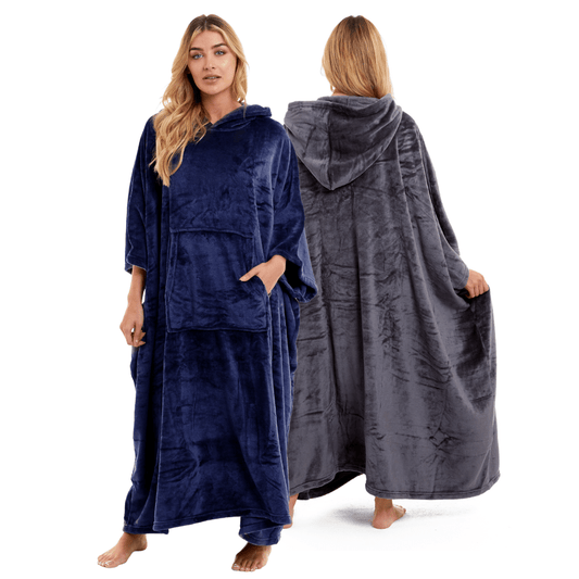 Women's Oversized Hooded Poncho Blanket