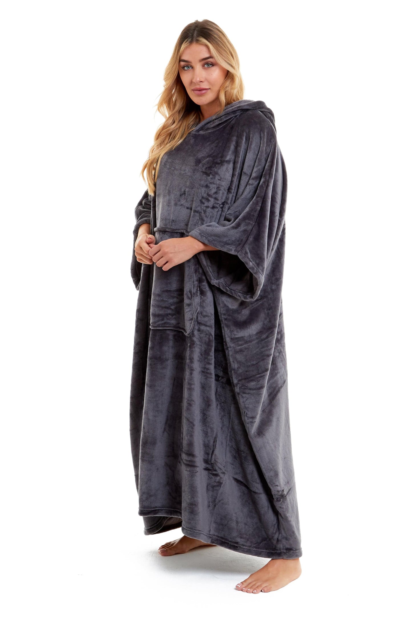 Women's Oversized Hooded Poncho Blanket