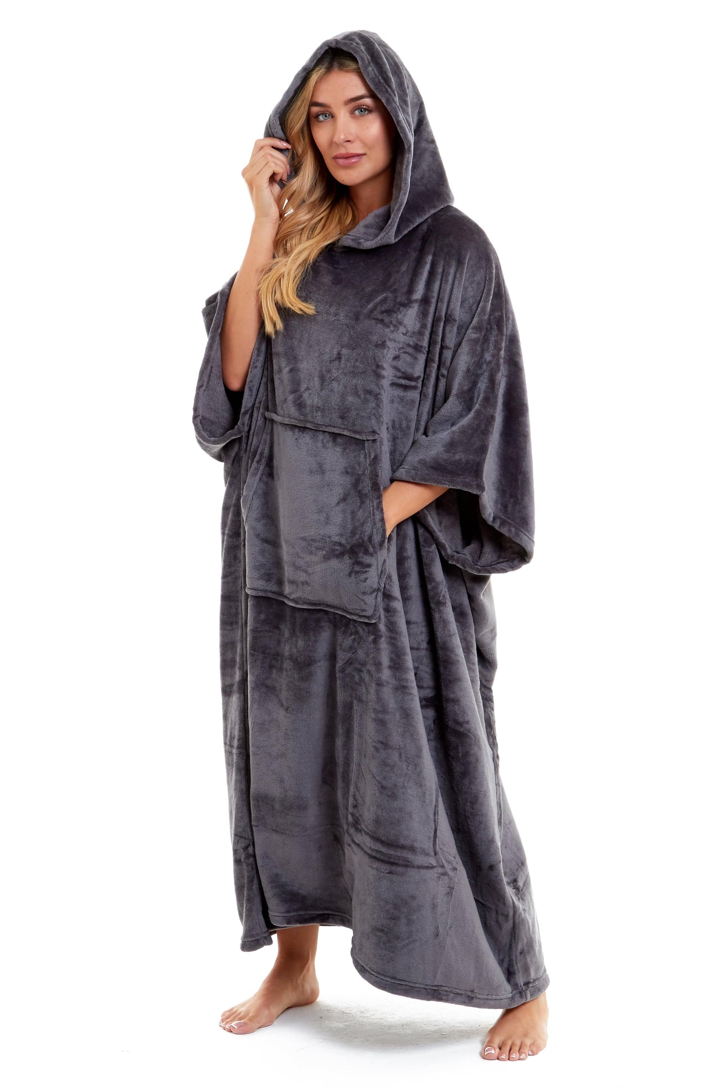 Women's Oversized Hooded Poncho Blanket