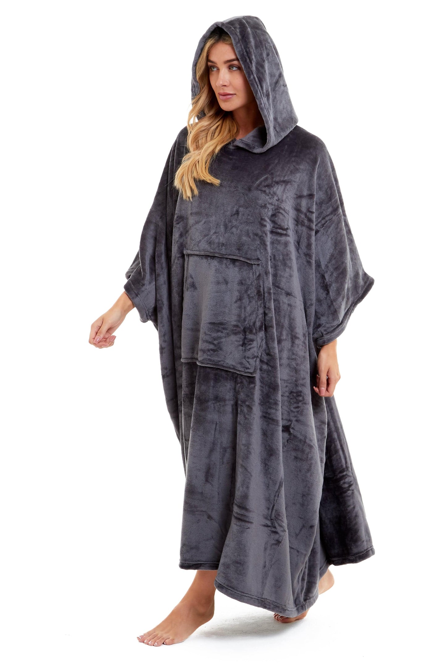 Women's Oversized Hooded Poncho Blanket
