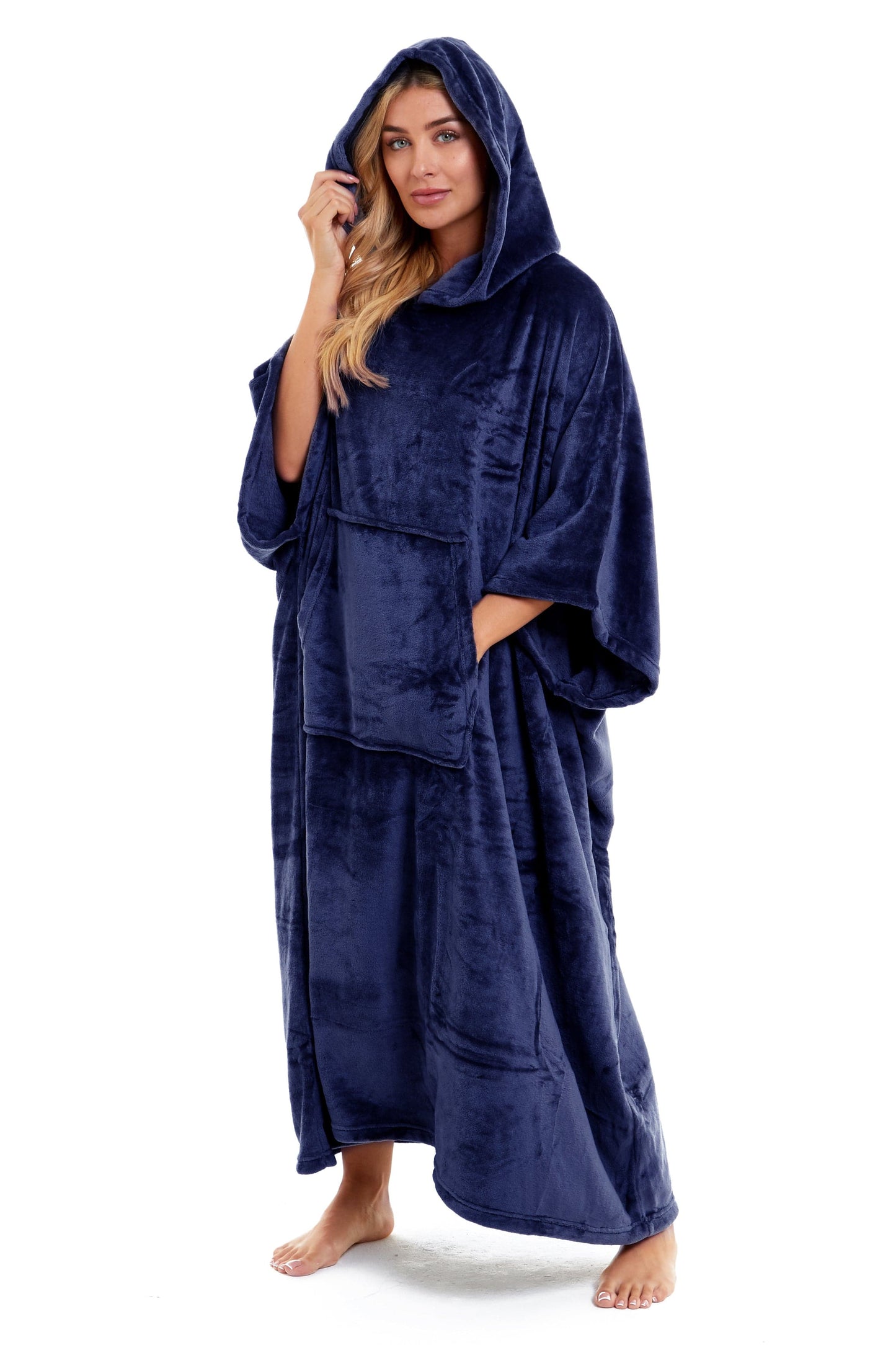 Women's Oversized Hooded Poncho Blanket