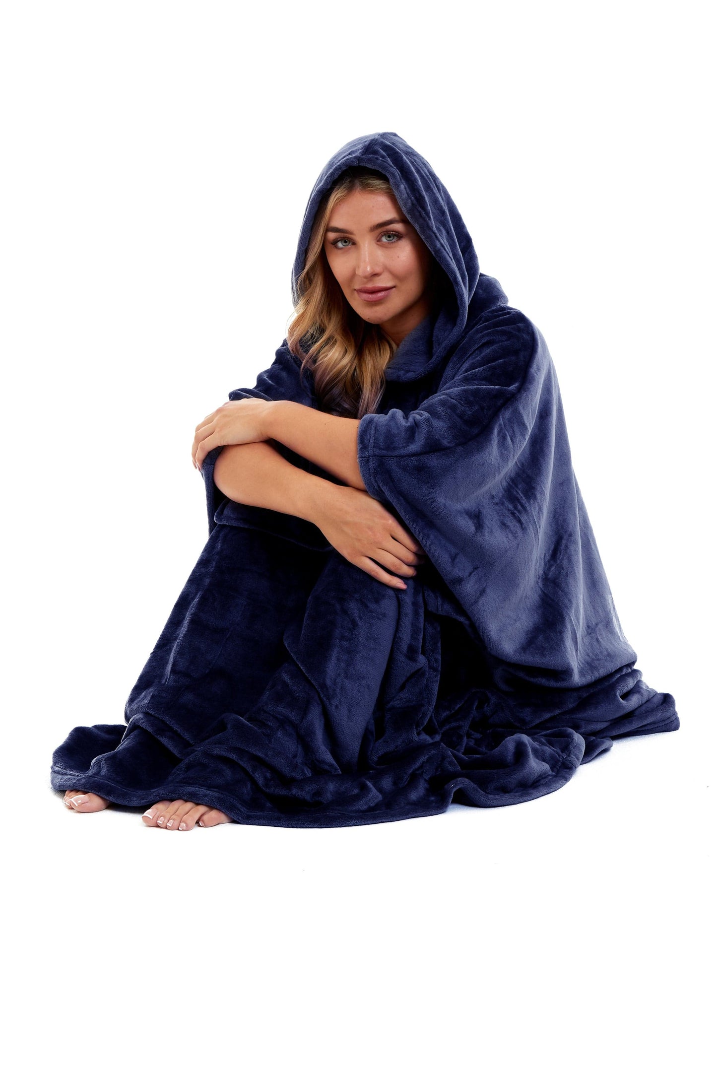 Women's Oversized Hooded Poncho Blanket