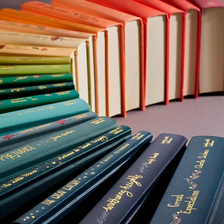 Close-up of Wordsworth hardback editions from the collection.